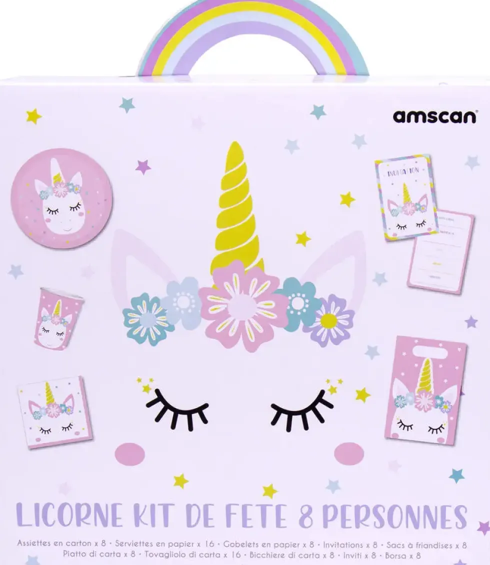 LICORNE KIT DE FETE 8 PERSONNES