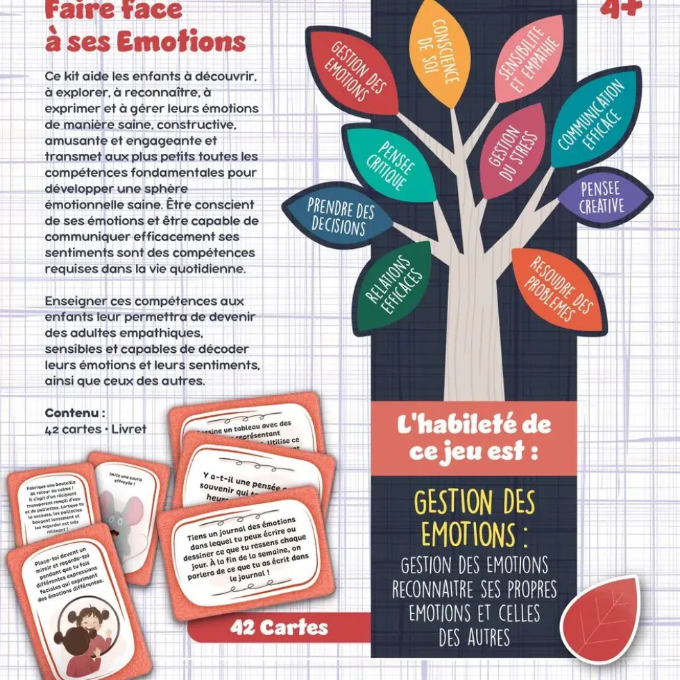 LIFE SKILLS - JEU DE CARTES GESTION DES EMOTIONS