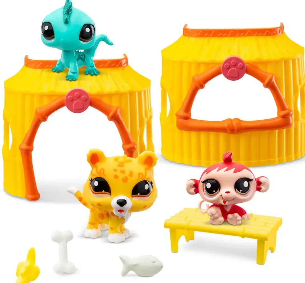 LITTLE PET SHOP - PACK A THEME 3 PETS - TIKI JUNGLE