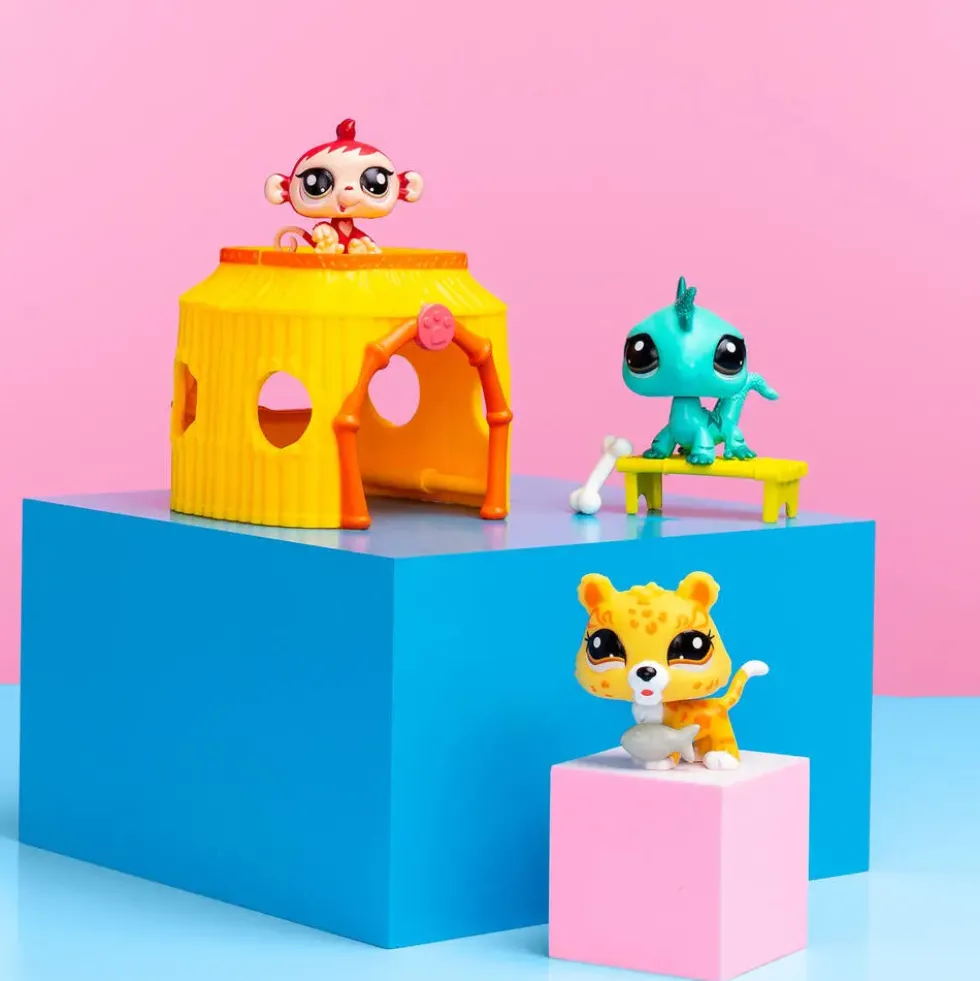 LITTLE PET SHOP - PACK A THEME 3 PETS - TIKI JUNGLE