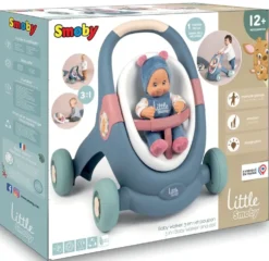 LITTLE SMOBY - BABY WALKER 3 EN 1 + POUPON