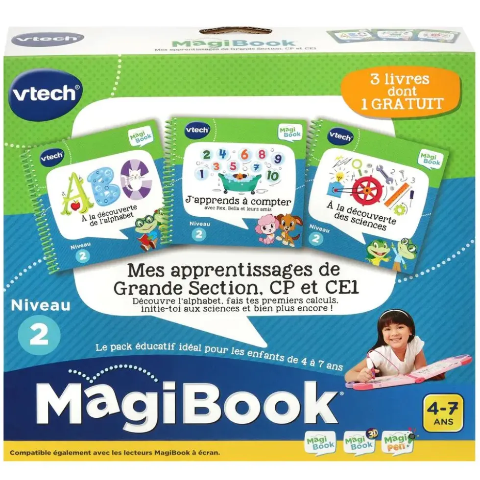 LIVRES MAGIBOOK - MES APPRENTISSAGES DE GRANDE SECTION, CP ET CE1