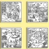 LOT DE 4 COLORIAGES VELOURSSAVANE