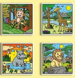 LOT DE 4 COLORIAGES VELOURSSAVANE