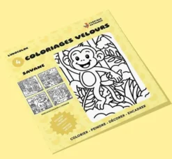 LOT DE 4 COLORIAGES VELOURSSAVANE