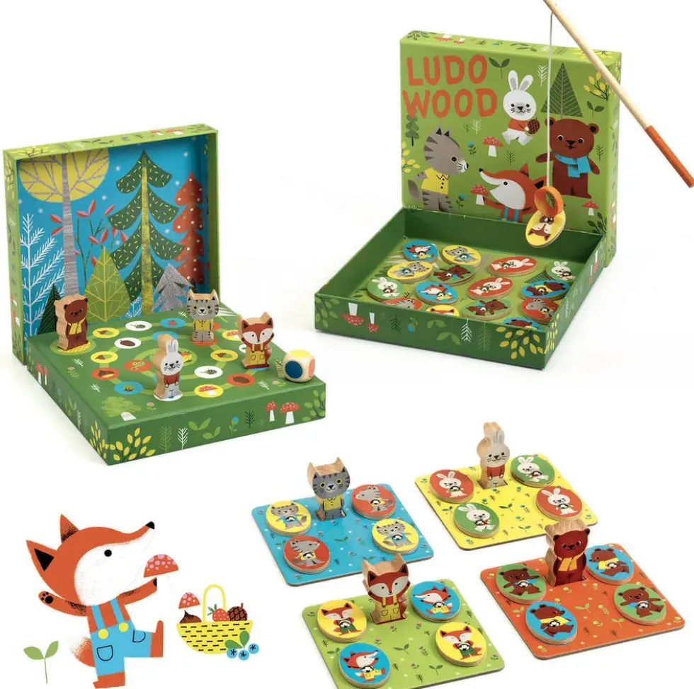 LUDO WOOD - 4 GAMES