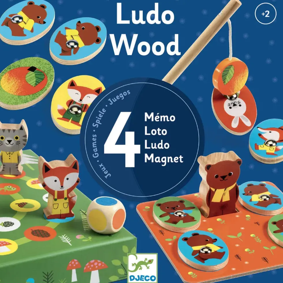 LUDO WOOD - 4 GAMES