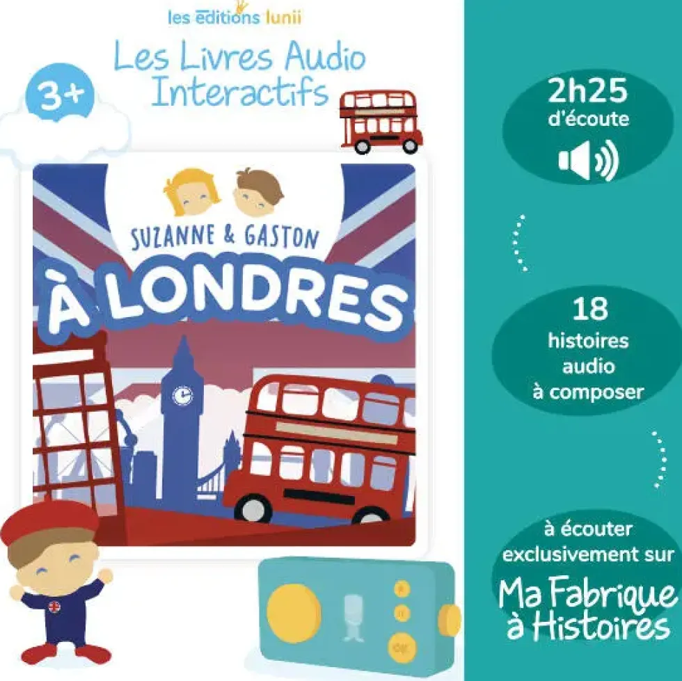 LUNII - LIVRE AUDIO - SUZANNE ET GASTON A LONDRES