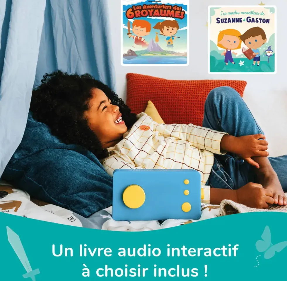 LUNII - MA FABRIQUE A HISTOIRES BLEUE- CONTEUSE INTERACTIVE POUR ENFANTS DES 3 ANS