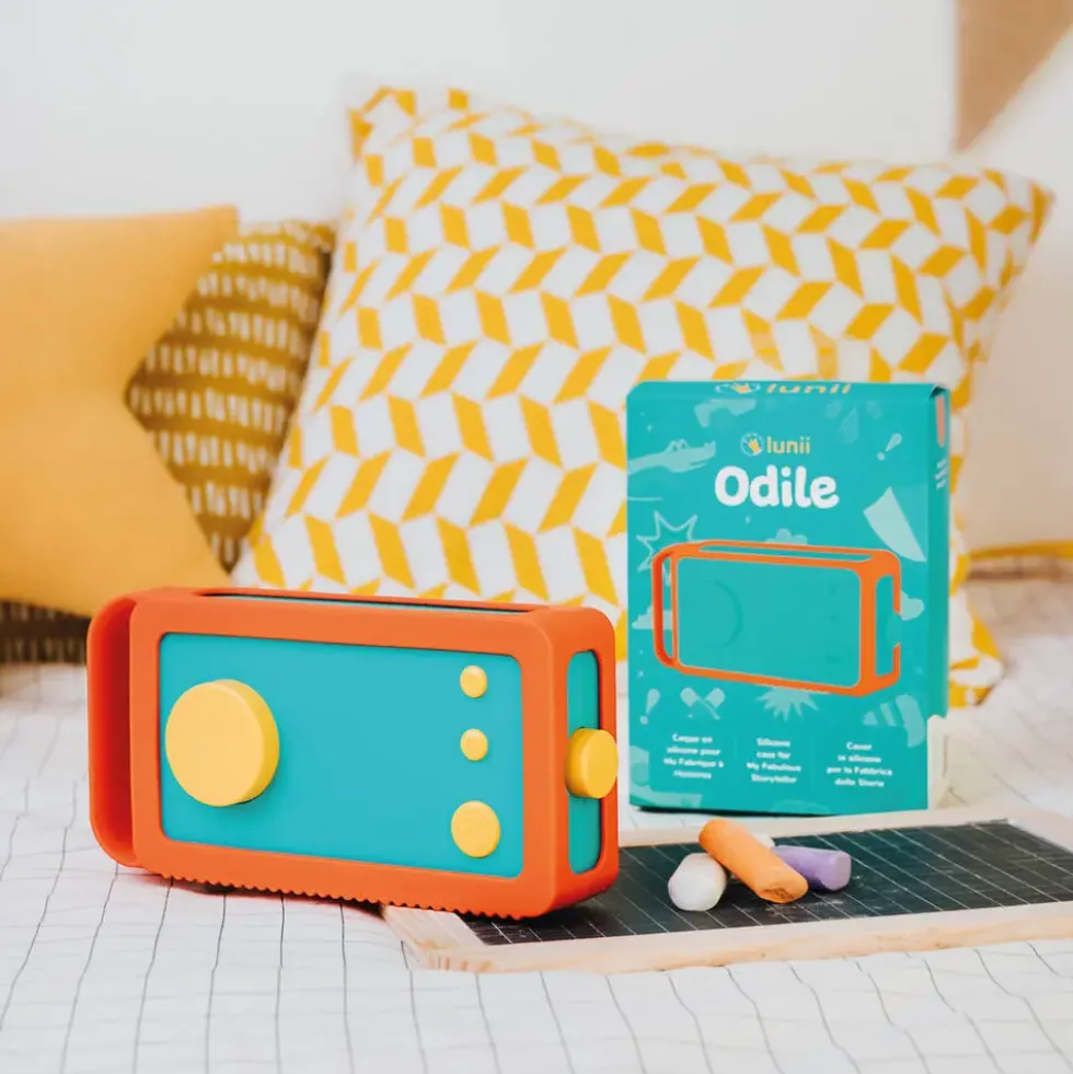 LUNII - ODILE - COQUE OFFICIELLE EN SILICONE ORANGE TONIQUE POUR MA FABRIQUE A HISTOIRES