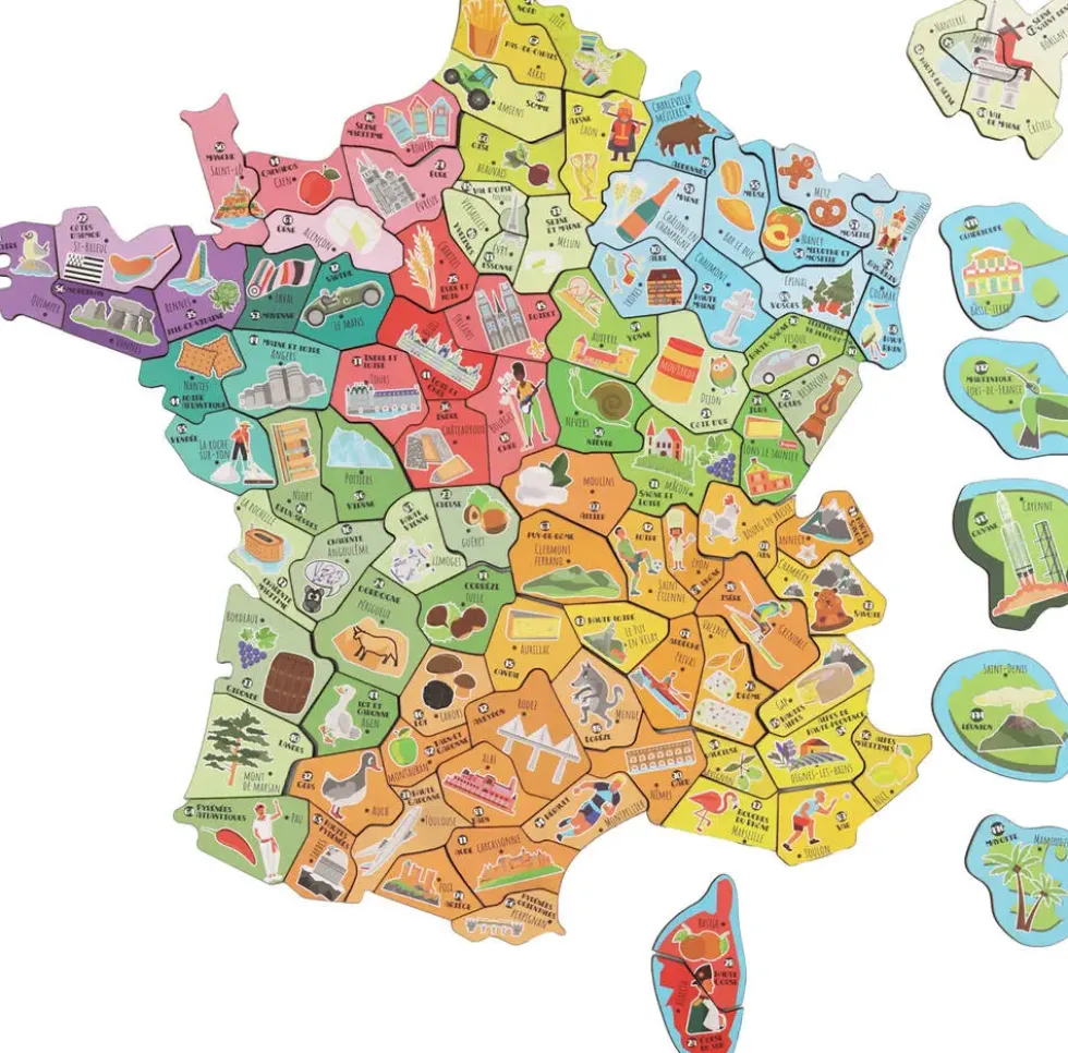 MAGNETS BOIS CARTE DE FRANCE