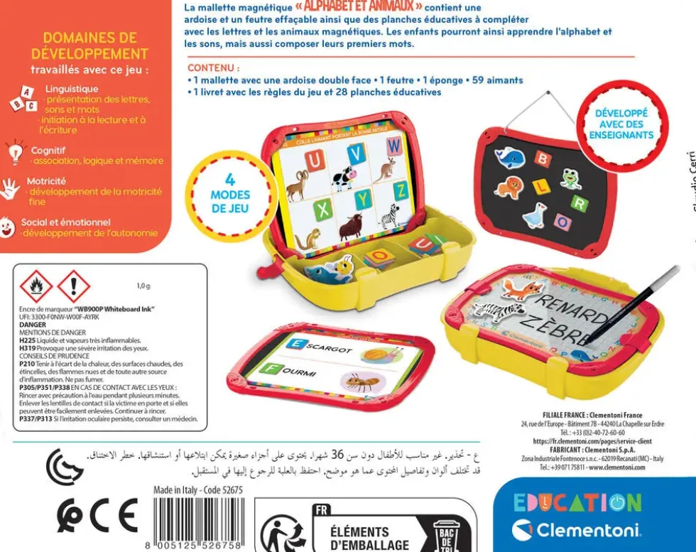 MALLETTE LETTRES ET ANIMAUX MAGNETIQUES