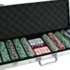 MALLETTE POKER ALUMINIUM MULTICOLORE 500 JETONS
