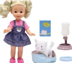 MA POUPEE 30 CM ET SON CHAT