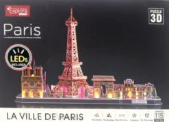 MAQUETTE 3D MONUMENTS DE PARIS 50 CM- LUMINEUX LED 115PIECES