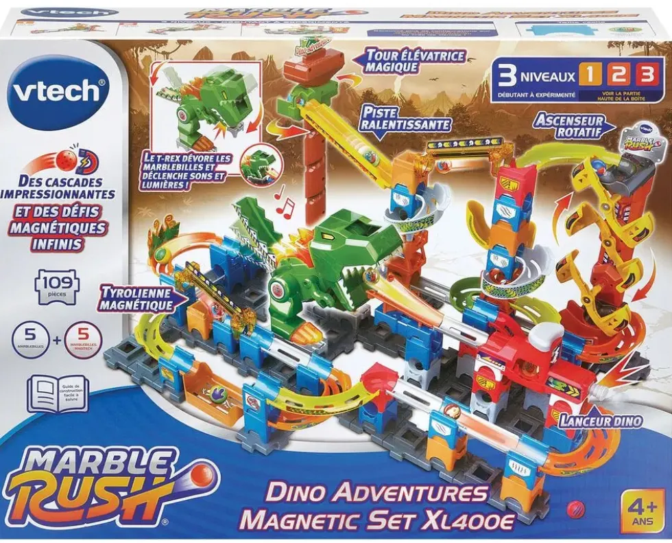 MARBLE RUSH - DINO ADVENTURES MAGNETIC SET XL400E