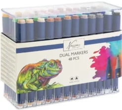 MARQUEURS DOUBLE POINTE 48 PIECES