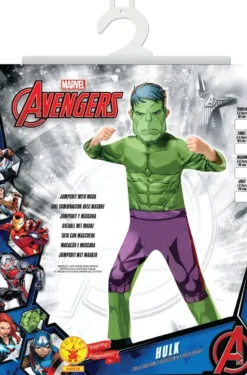 MARVEL - AVENGERS - DEGUISEMENT HULK - CLASSIQUE TAILLE S 3-4 ANS
