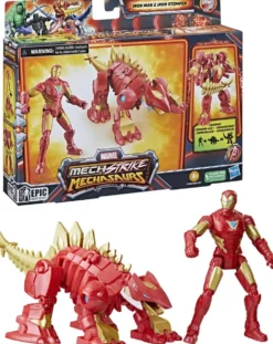 MARVEL - AVENGERS - FIGURINE - IRON MAN - MARVEL MECH STRIKE FIGURINE ET ARMURE DINO