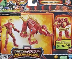 MARVEL - AVENGERS - FIGURINE - IRON MAN - MARVEL MECH STRIKE FIGURINE ET ARMURE DINO