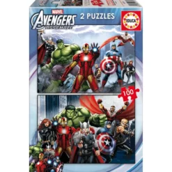 MARVEL - AVENGERS - 2 PUZZLES 100 PIECES