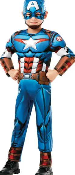 MARVEL CAPTAIN AMERICA - DEGUISEMENT LUXE - TAILLE L 7-8 ANS