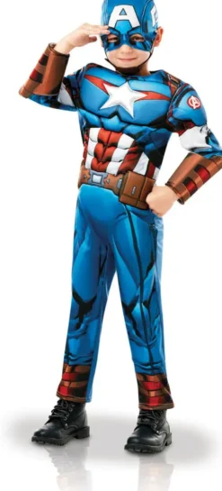MARVEL CAPTAIN AMERICA - DEGUISEMENT LUXE - TAILLE L 7-8 ANS
