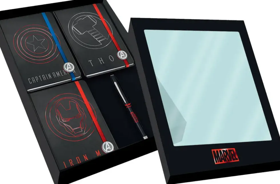 MARVEL - COFFRET COLLECTOR 3 CARNETS ET 1 STYLO