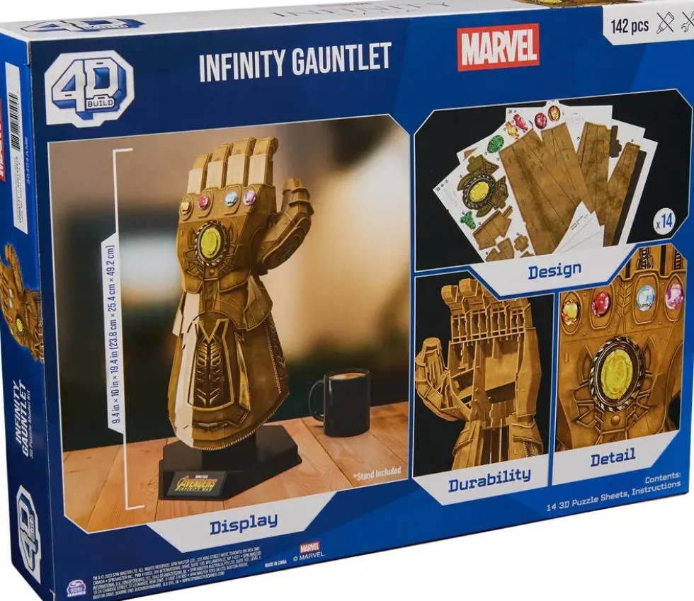 MARVEL - 4D BUILD - GANT DE L'INFINI DE THANOS 142 PIECES