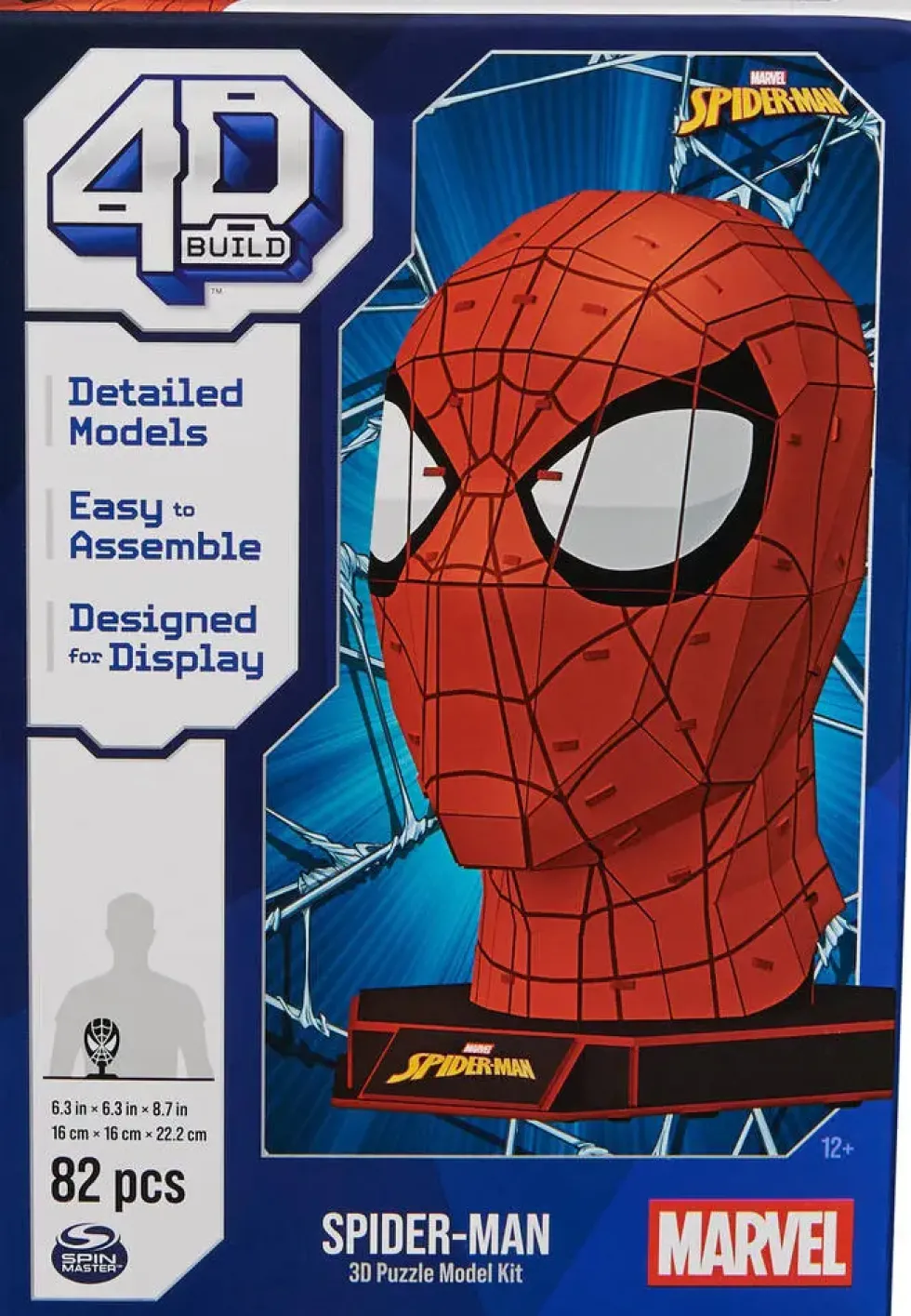 MARVEL - 4D BUILD - MASQUE SPIDERMAN 82 PIECES