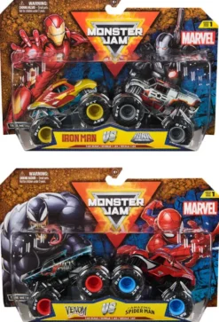 MARVEL DIE CAST 1:64 MONSTER JAM PACK DE 2 VEHICULES