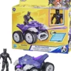 MARVEL - FIGURINE BLACK PANTHER ET VEHICULE 10 CM