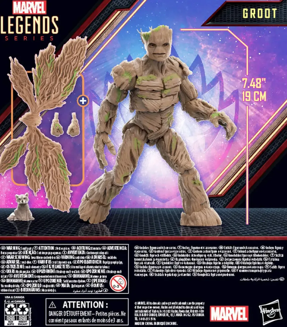 MARVEL - GARDIENS DE LA GALAXIE - FIGURINE - MARVEL LEGENDS GROOT 15CM