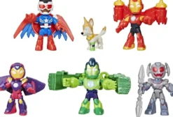 MARVEL IRON MAN AND HIS AWESOME FRIENDS - PACK FIGURINES AVENGERS EN ARMURE