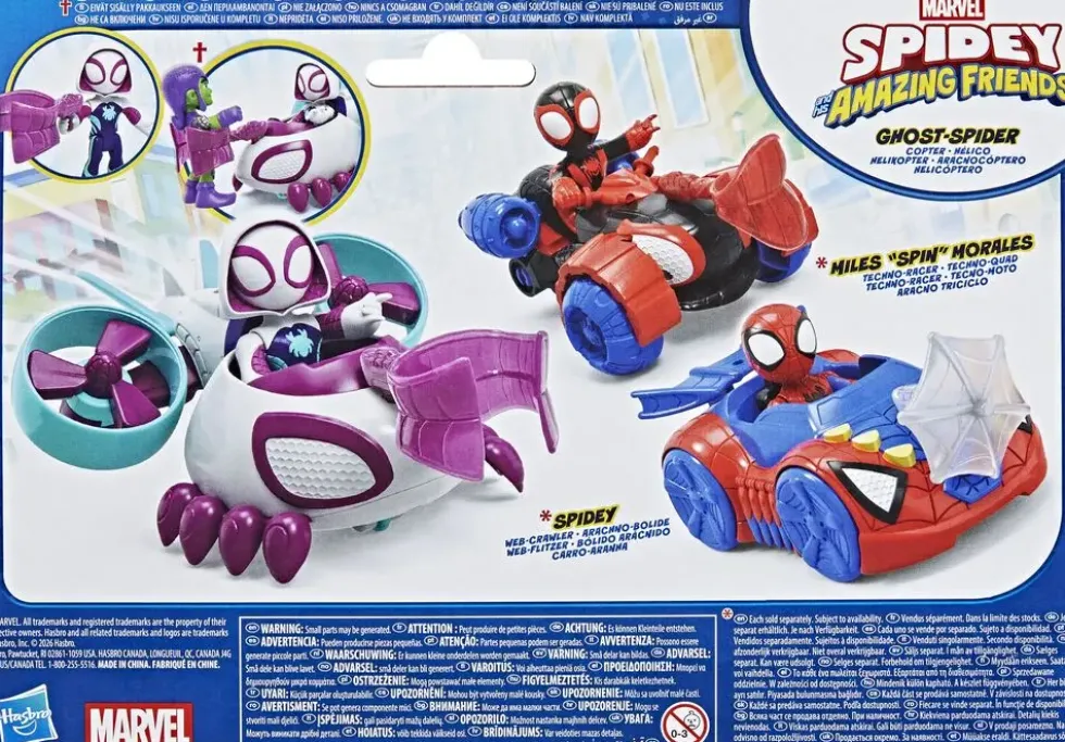 MARVEL SPIDEY ET SES AMIS EXTRANSFORMERS ORDINAIRES HELICO DE GHOST-SPIDER