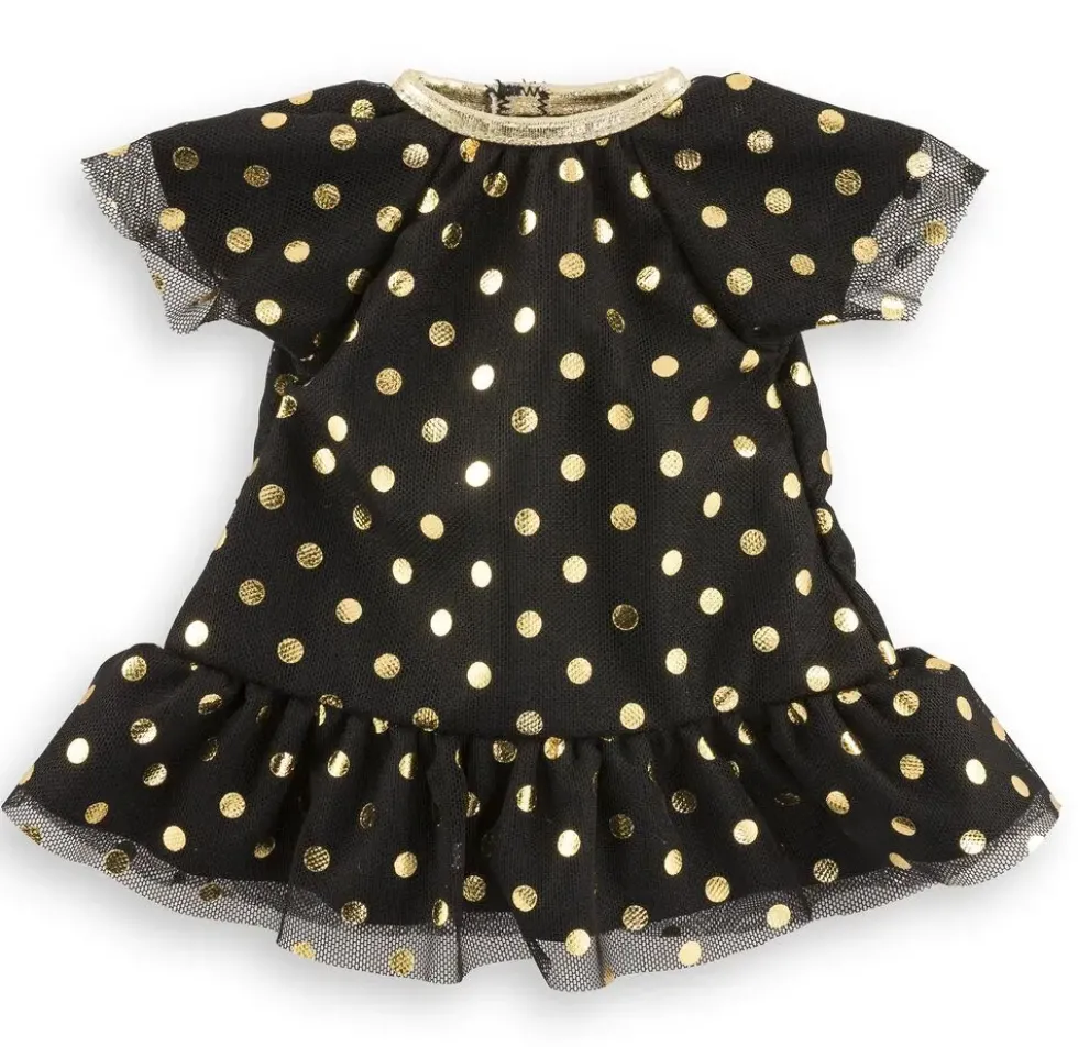MC PETITE ROBE NOIRE - POIS OR
