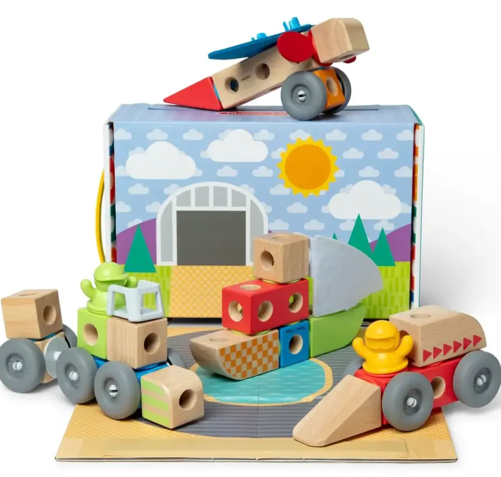 MELISSA & DOUG -BLOCKABLES - LES VEHICULES - 54 PIECES