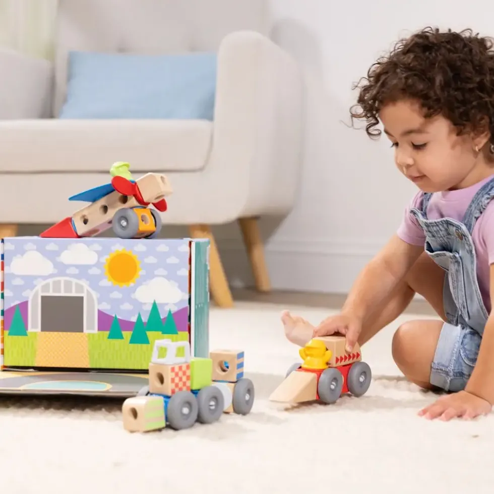 MELISSA & DOUG -BLOCKABLES - LES VEHICULES - 54 PIECES