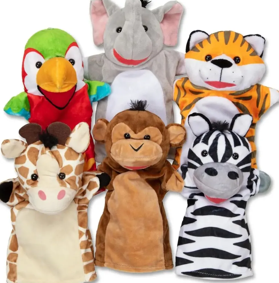 MELISSA & DOUG - COFFRET 6 MARIONNETTES SAFARI