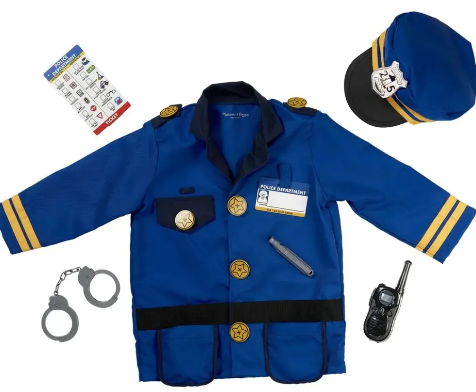 MELISSA & DOUG -DEGUISEMENT POLICIER+ ACCESSOIRESTAILLE 3 -6 ANS