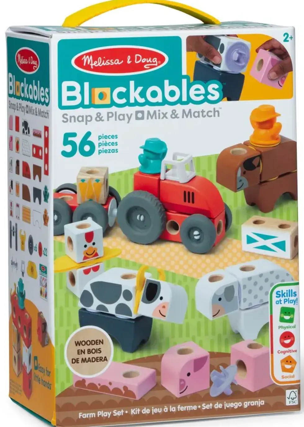 MELISSA & DOUG - LA FERME - 56 PIECES - BLOCKABLES