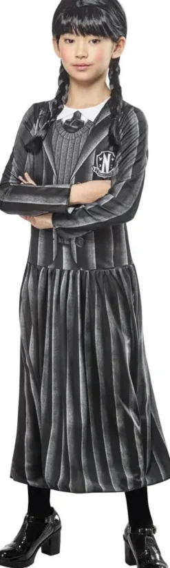 MERCREDI ADDAMSDEGUISEMENT CLASSIQUE UNIFORME TAILLE 7-8 ANS