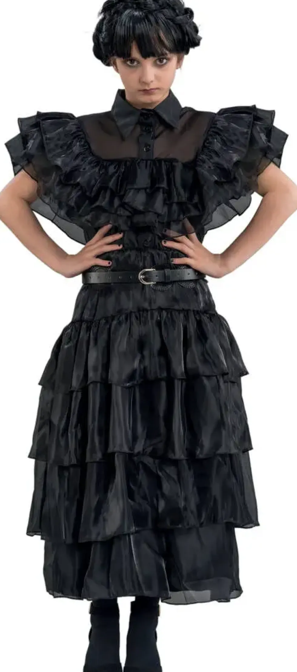 MERCREDI - DEGUISEMENT ROBE DE BAL NOIRE TAILLE 152 CM