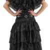 MERCREDI ©DEGUISEMENT ROBE DE BAL NOIRE WEDNESDAY ©TAILLE 140 CM