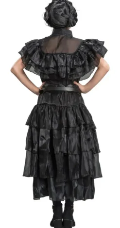 MERCREDI ©DEGUISEMENT ROBE DE BAL NOIRE WEDNESDAY ©TAILLE 140 CM