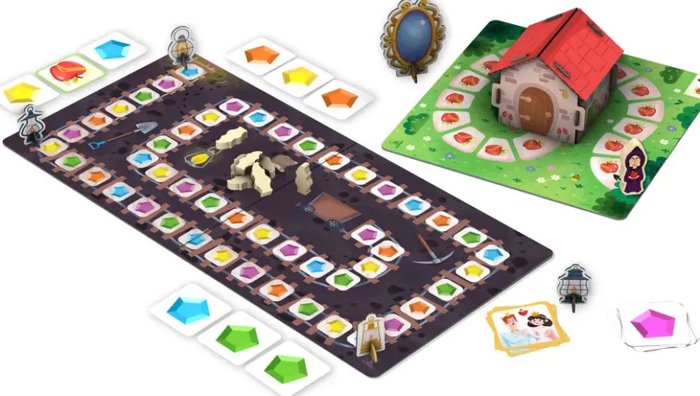 MES PREMIERS JEUX DE SOCIETE. BLANCHE-NEIGE ET LES SEPT NAINS. ATTENTION A LA REINE !