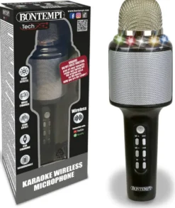 MICRO KARAOKÉ AVEC CONNEXION SANS FIL ET EFFETS LUMINEUX