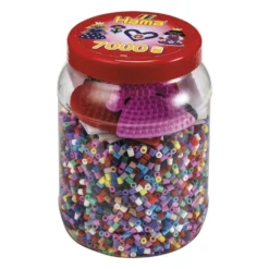 MIDI POT VIOLET 7000 PERLES + 2 PLAQUES COULEURS
