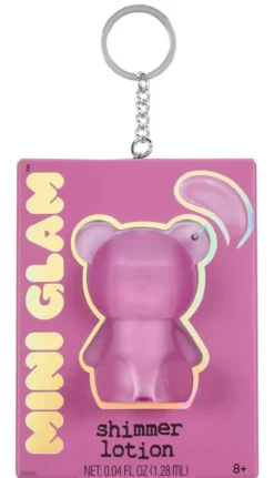 MINI GLAM COSMETICLOTION PAILLETEE OURSON - ROSE FONCE