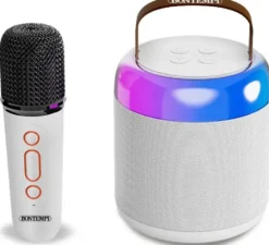 MINI HAUT-PARLEUR SANS FIL AVEC MICROPHONE SANS FIL ET EFFETS LUMINEUX